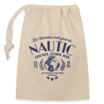 Worldtour regatta blc - Closable cotton gift bag (14x20cm) - nature - Front