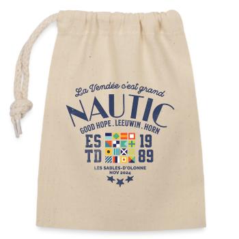 Worldtour regatta blc 1 - Closable cotton gift bag (14x20cm) - nature - Front