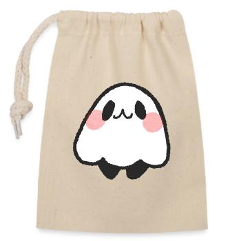 Ghostie - Closable cotton gift bag (14x20cm) - nature - Front