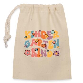 I'm now a kindergarten child 2024 - Closable cotton gift bag (14x20cm) - nature - Front