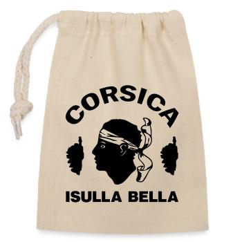 Corsica Island France Isula bella Corse - Verschließbarer Geschenkbeutel aus Baumwolle (14x20cm) - Natur - Vorne