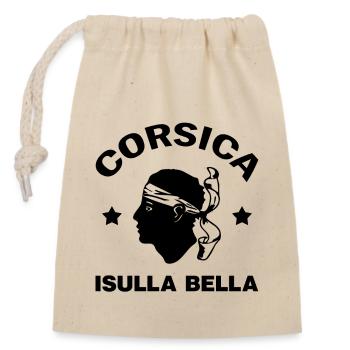 Corsica Island France Isula bella Corse Korsika - Verschließbarer Geschenkbeutel aus Baumwolle (14x20cm) - Natur - Vorne