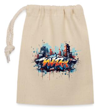Street Art Revolution Cool Capot Graffiti Design - Sac cadeau en coton avec cordon (14 x 20 cm) - nature - Devant
