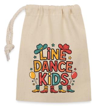 Line Dance Kids Kids Dancing Line Dance - Closable cotton gift bag (14x20cm) - nature - Front