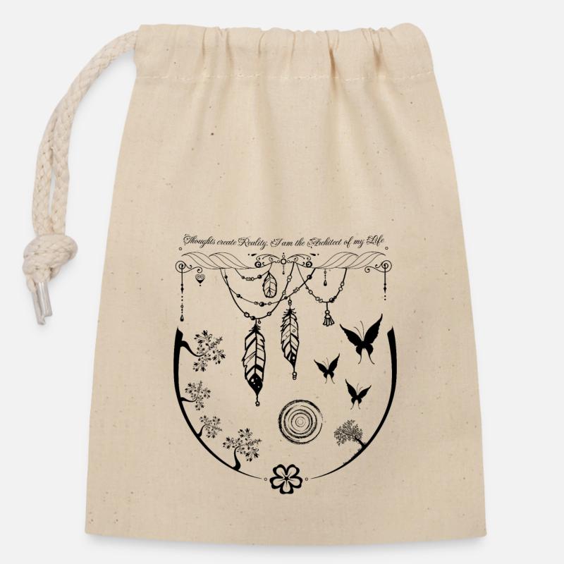 Architect - Closable cotton gift bag (14x20cm) - nature