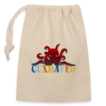 Octo - Verschließbarer Geschenkbeutel aus Baumwolle (14x20cm) - Natur - Vorne