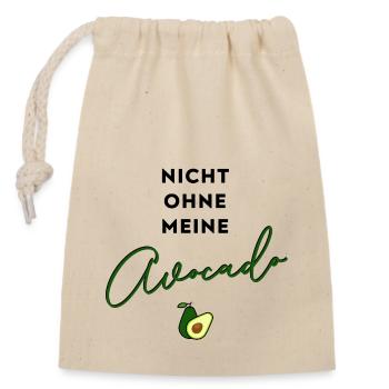 NICHT OHNE MEINE AVOCADO - Verschließbarer Geschenkbeutel aus Baumwolle (14x20cm) - Natur - Vorne