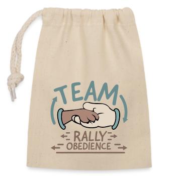 Team Rally Obedience - Verschließbarer Geschenkbeutel aus Baumwolle (14x20cm) - Natur - Vorne