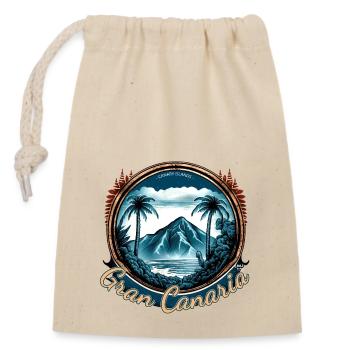 GRAN CANARIA - Closable cotton gift bag (14x20cm) - nature - Front