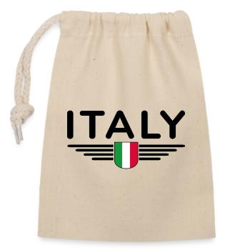 Ich liebe Italien Design T-Shirt Outfit - Verschließbarer Geschenkbeutel aus Baumwolle (14x20cm) - Natur - Vorne