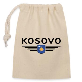 Conception du t-shirt Kosovo Fan - Sac cadeau en coton avec cordon (14 x 20 cm) - nature - Devant
