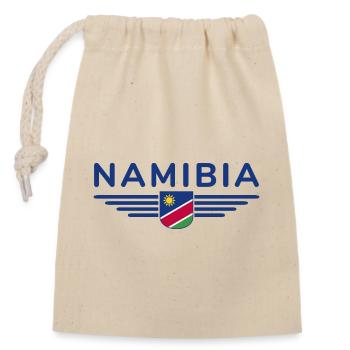 Namibia T-Shirt für Fans und Reisende - Verschließbarer Geschenkbeutel aus Baumwolle (14x20cm) - Natur - Vorne