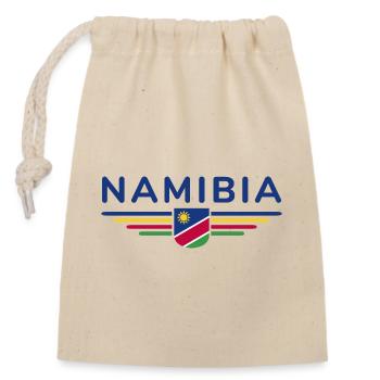 Namibia T-Shirt für Fans und Reisende - Verschließbarer Geschenkbeutel aus Baumwolle (14x20cm) - Natur - Vorne