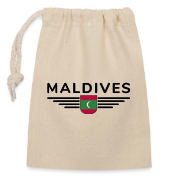 Maldives Fans: Exclusive Shirts - Closable cotton gift bag (14x20cm) - nature - Front