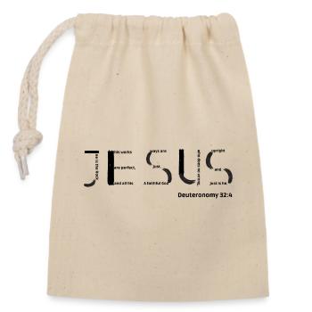 Jesus - Verschließbarer Geschenkbeutel aus Baumwolle (14x20cm) - Natur - Vorne