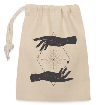 Magic Hands - Verschließbarer Geschenkbeutel aus Baumwolle (14x20cm) - Natur - Vorne
