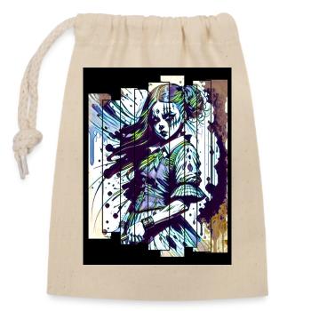Watch Out Boys! - Closable cotton gift bag (14x20cm) - nature - Front