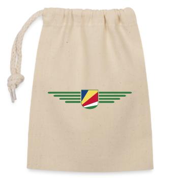 Seychelles fans: T-shirts for island dreams - Closable cotton gift bag (14x20cm) - nature - Front
