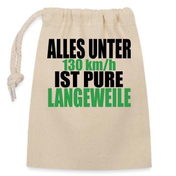 Tempolimit Autobahn Grüne Freiheit Verbot Diesel - Verschließbarer Geschenkbeutel aus Baumwolle (14x20cm) - Natur - Vorne