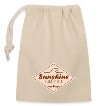 Sunshine Surf Club - Sac cadeau en coton avec cordon (14 x 20 cm) - nature - Devant