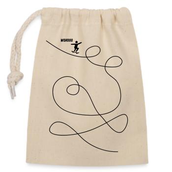 Skateboarder Makes Looping Gift - Closable cotton gift bag (14x20cm) - nature - Front
