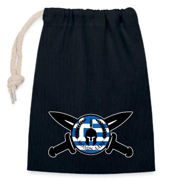 Spartans - Verschließbarer Geschenkbeutel aus Baumwolle (14x20cm) - Navy - Vorne