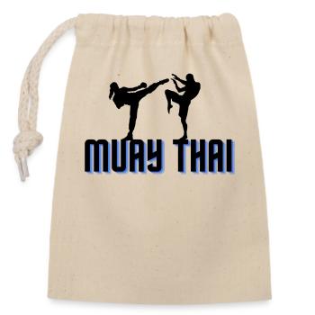 muay thai - Verschließbarer Geschenkbeutel aus Baumwolle (14x20cm) - Natur - Vorne