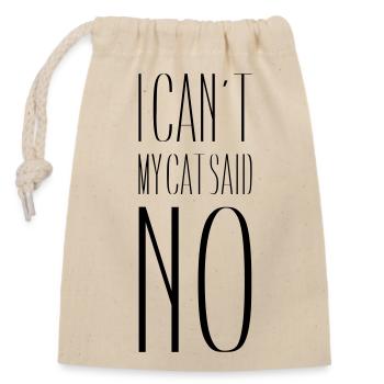 MON CAT A DIT NON - Sac cadeau en coton avec cordon (14 x 20 cm) - nature - Devant