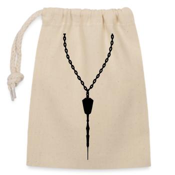 hobby pendant dart jewelry necklace choker pf - Closable cotton gift bag (14x20cm) - nature - Front