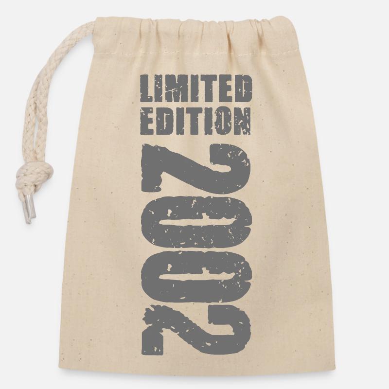 limited edition 2002 - Sac cadeau en coton avec cordon (14 x 20 cm) - nature