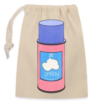 SKYSPRAY (en anglais seulement) - Sac cadeau en coton avec cordon (14 x 20 cm) - nature - Devant