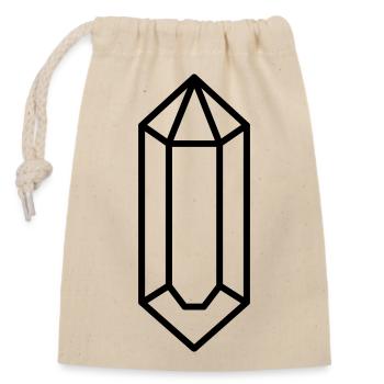 cristal de quartz - Sac cadeau en coton avec cordon (14 x 20 cm) - nature - Devant