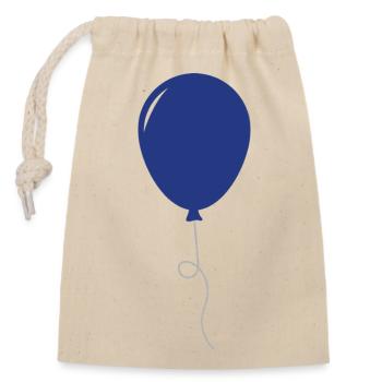 Ballon - Verschließbarer Geschenkbeutel aus Baumwolle (14x20cm) - Natur - Vorne