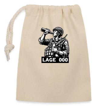 Disarmament of the Armed Forces - Closable cotton gift bag (14x20cm) - nature - Front