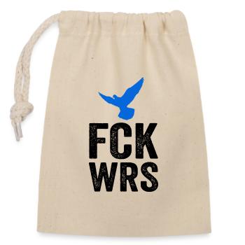FCK WRS - Sac cadeau en coton avec cordon (14 x 20 cm) - nature - Devant