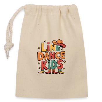 Line Dance Kids Kids Dancing Line Dance - Closable cotton gift bag (14x20cm) - nature - Front