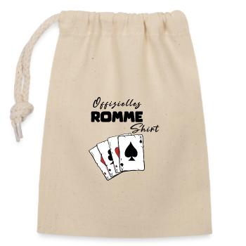 Rummy Official Shirt - Closable cotton gift bag (14x20cm) - nature - Front