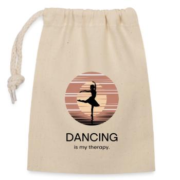 La danse est ma thérapie – Dancing Ballet Hip-Hop - Sac cadeau en coton avec cordon (14 x 20 cm) - nature - Devant