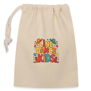Line Dance Kids Kids Dancing Line Dance - Closable cotton gift bag (14x20cm) - nature - Front