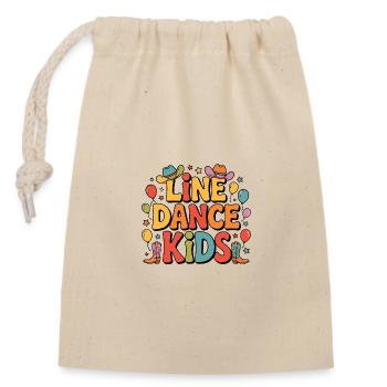 Line Dance Kids Kids Dancing Line Dance - Closable cotton gift bag (14x20cm) - nature - Front