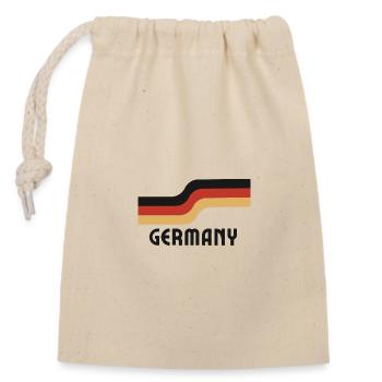 Retro Jersey Germany Flag Flag - Closable cotton gift bag (14x20cm) - nature - Front
