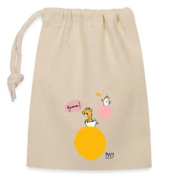 Gumo! Llama without drama - Closable cotton gift bag (14x20cm) - nature - Front