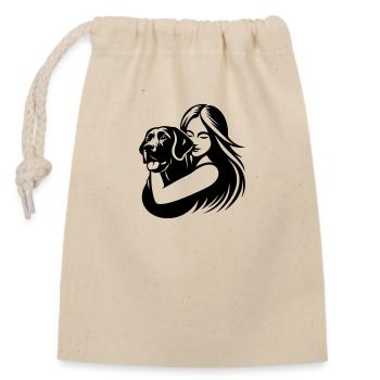 Labrador Retriever Mom - dogmom vector design - Closable cotton gift bag (14x20cm) - nature - Front