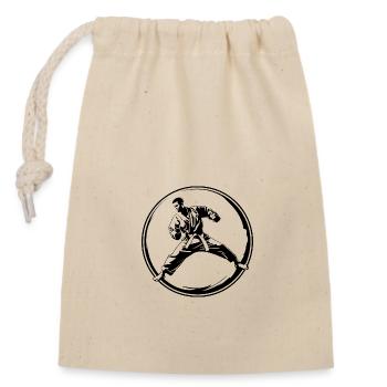 Karaté Sport Fighter - Sac cadeau en coton avec cordon (14 x 20 cm) - nature - Devant