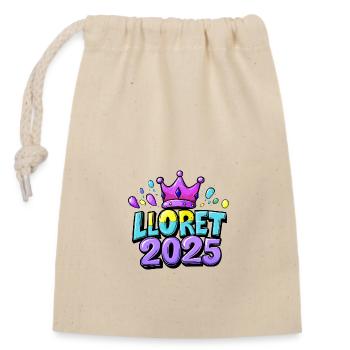 Lloret De Mar 2025 - Verschließbarer Geschenkbeutel aus Baumwolle (14x20cm) - Natur - Vorne