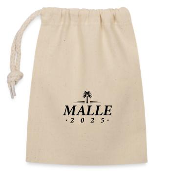 Malle 2025 - Closable cotton gift bag (14x20cm) - nature - Front