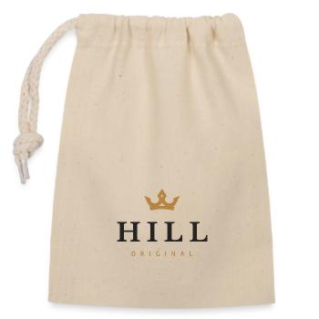 Hill Original Familienlogo - Verschließbarer Geschenkbeutel aus Baumwolle (14x20cm) - Natur - Vorne