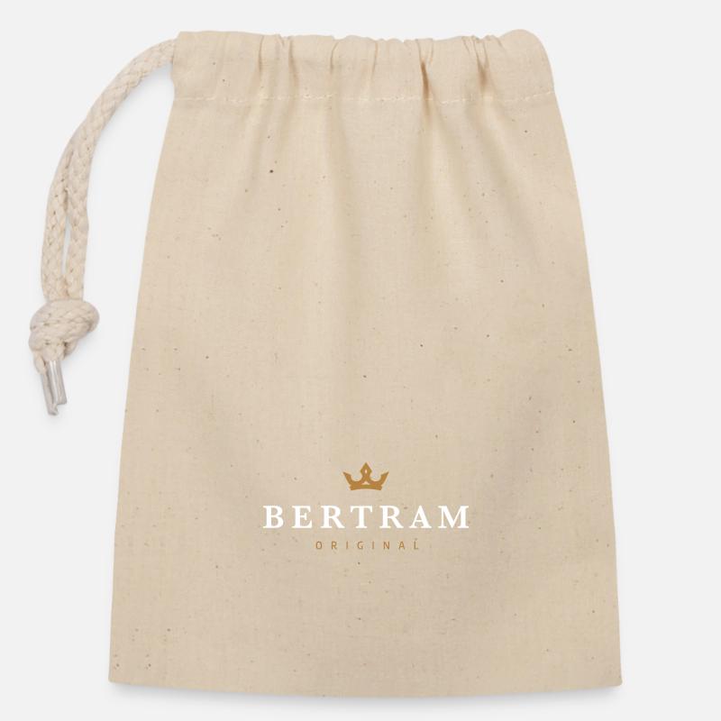 Bertram Original Familienlogo - Verschließbarer Geschenkbeutel aus Baumwolle (14x20cm) - Natur