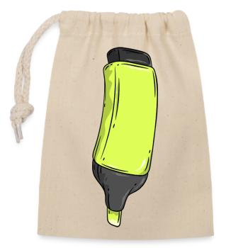 Highlighter Illustration - Closable cotton gift bag (14x20cm) - nature - Front