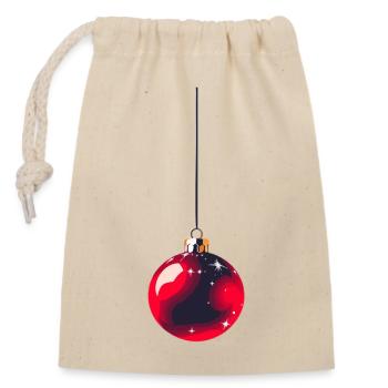 Galaxy Christmas Ornaments - Closable cotton gift bag (14x20cm) - nature - Front